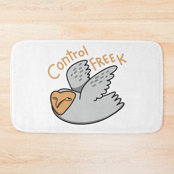 Item preview, Grey owl flying with the words CONTROL FREEK designed and sold by jasmineberry.