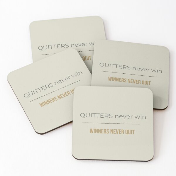 Item preview, Quitters Never Win, Winners Never Quit  designed and sold by beeprintbychloe.
