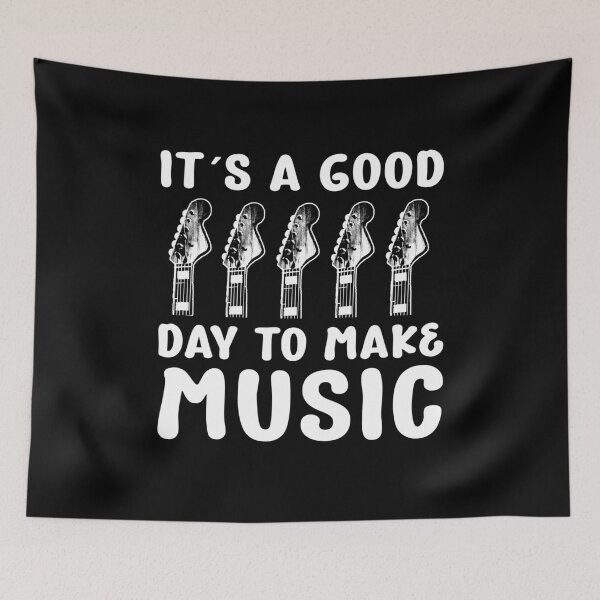 Item preview, It’s a Good Day to Make Music Electric Guitar designed and sold by Dmetalx Art Apparel.