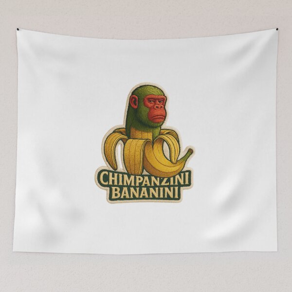 Item preview, Chimpanzini bananini embroidery patch sticker designed and sold by mvojnovic1992.
