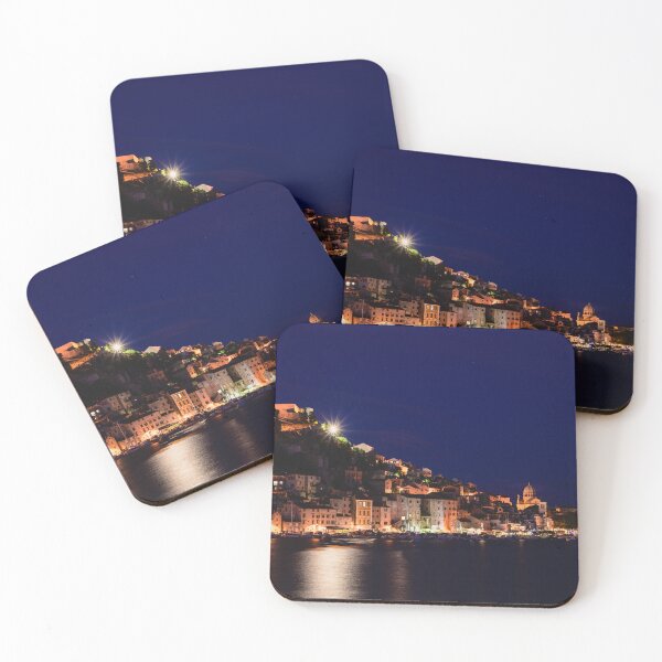 Item preview, Fortress Lights – Historic Adriatic Town at Night designed and sold by Ellaire.