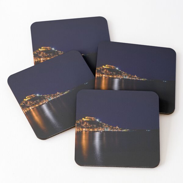 Item preview, Harbor of Lights – Adriatic Fortress Reflected in Night designed and sold by Ellaire.