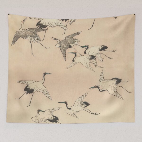 Item preview, Utagawa Hiroshige - Cranes Flying Over Waves Before The Setting Sun  designed and sold by Onodera.