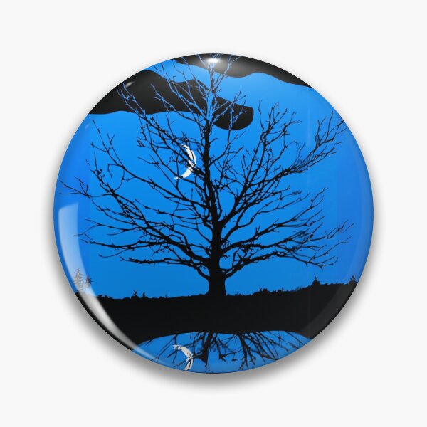 Item preview, Crescent Moon with Tree Silhouette designed and sold by Marymarice.