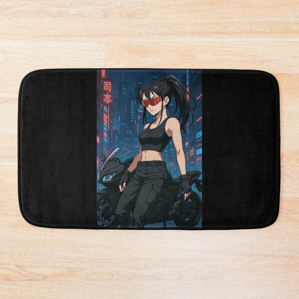Item preview, Neon Rider – Anime Street Queen on Two Wheels designed and sold by CesArt  D..