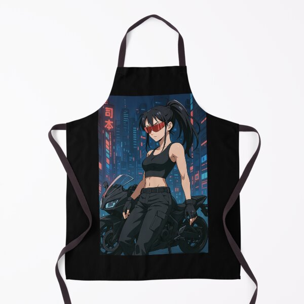 Item preview, Neon Rider – Anime Street Queen on Two Wheels designed and sold by CesArt D..