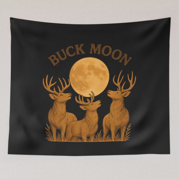 Item preview, Buck Moon: A Wildlife Art Piece Featuring Three Awe Inspiring Deer designed and sold by elynne9.