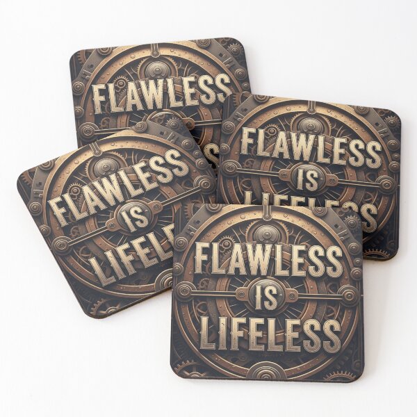 Item preview, Flawless is Lifeless Steampunk Dystopian Quote designed and sold by Elizarfa.