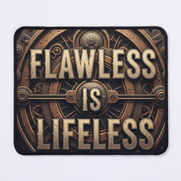 Item preview, Flawless is Lifeless Steampunk Dystopian Quote designed and sold by Elizarfa.