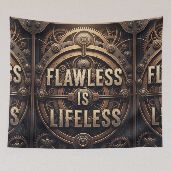 Item preview, Flawless is Lifeless Steampunk Dystopian Quote designed and sold by Elizarfa.