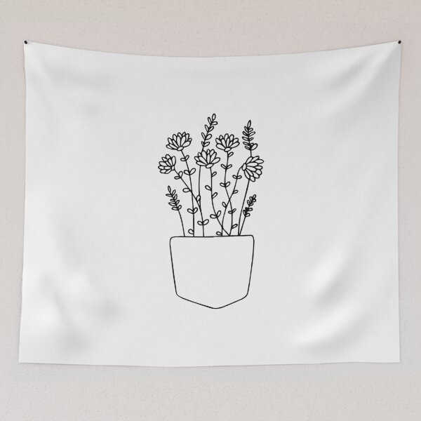 Item preview, Embroidered crewneck wildflower pocket, Embroidered flower, Floral pocket designed and sold by DesignDenDo ⭐⭐⭐⭐⭐.
