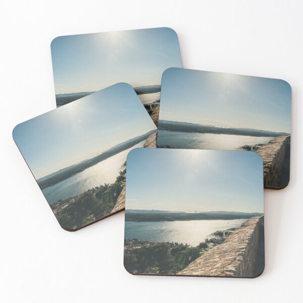 Item preview, Adriatic Horizon – Fortress Wall View Over Shimmering Sea designed and sold by Ellaire.