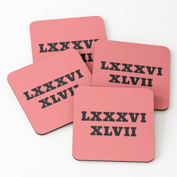 Item preview, LXXXVI XLVII 8647 86 47 Roman Numerals designed and sold by WakeNBake-Tees.