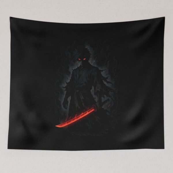 Item preview, Cursed Flame Samurai – Dark Anime Warrior Art designed and sold by CesArt  D..