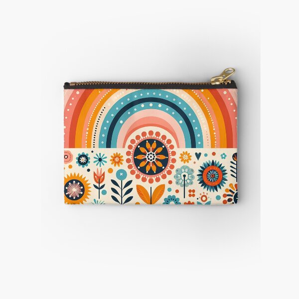 Item preview, Bright Floral Folk Rainbow Arch - Scandinavian Folk Art by heidiannemorris © designed and sold by FOLK ART FUSION by heidiannemorris.