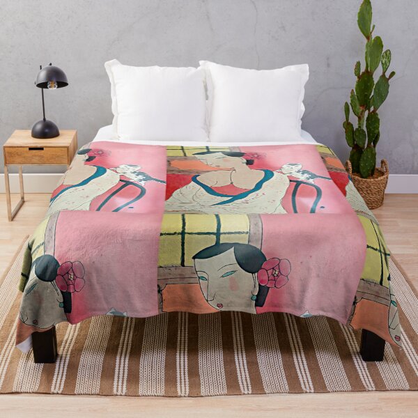Item preview, Japanese art ,women and the cat  designed and sold by wallartofmio.