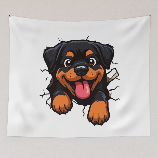 Item preview, DOG ON CRACKED HOLE - ROTTWEILER | Pets and Dogs lovers for Men and Women t-shirt designed and sold by panchiTWO.