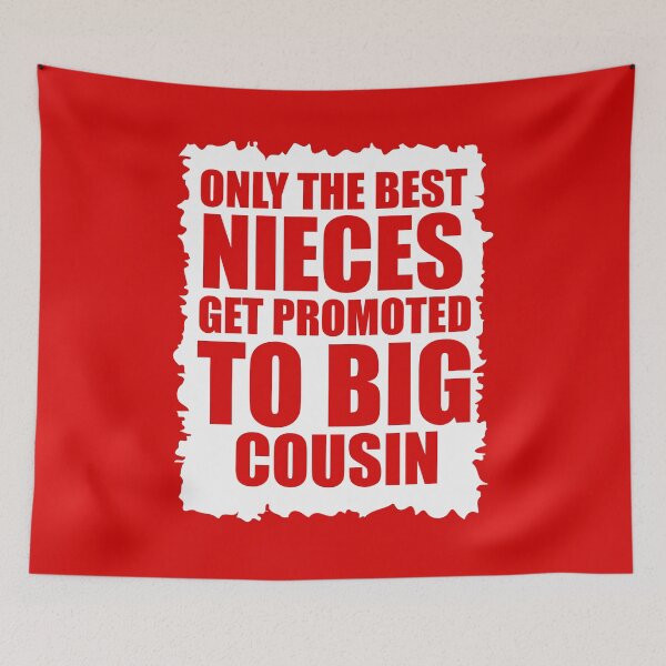 Item preview, Only The Best Nieces Get Promoted To Big Cousin, Niece Toddler & Youth, Cool Cousins Club, Big Cousin designed and sold by DesignDenDo ⭐⭐⭐⭐⭐.