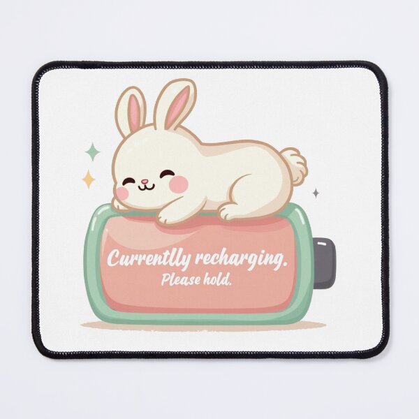Item preview, Bunny Resting on Battery Charging designed and sold by ZenAnimal.