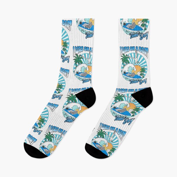 Item preview, I was on a Boat that day - Seagull Beach Palm Trees Holiday Boat designed and sold by FoxyS.
