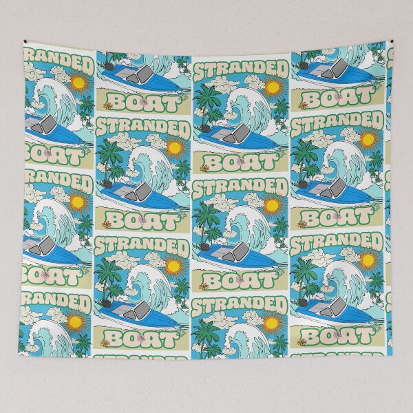 Item preview, Stranded Boat - Waves Sea Beach Summer Boat Party designed and sold by FoxyS.