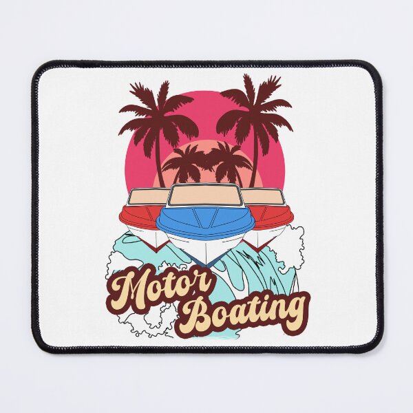 Item preview, Motor Boating - Palm Trees Boats Retro Sea Sunset Party designed and sold by FoxyS.