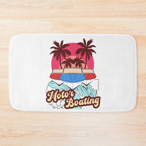 Item preview, Motor Boating - Palm Trees Boats Retro Sea Sunset Party designed and sold by FoxyS.