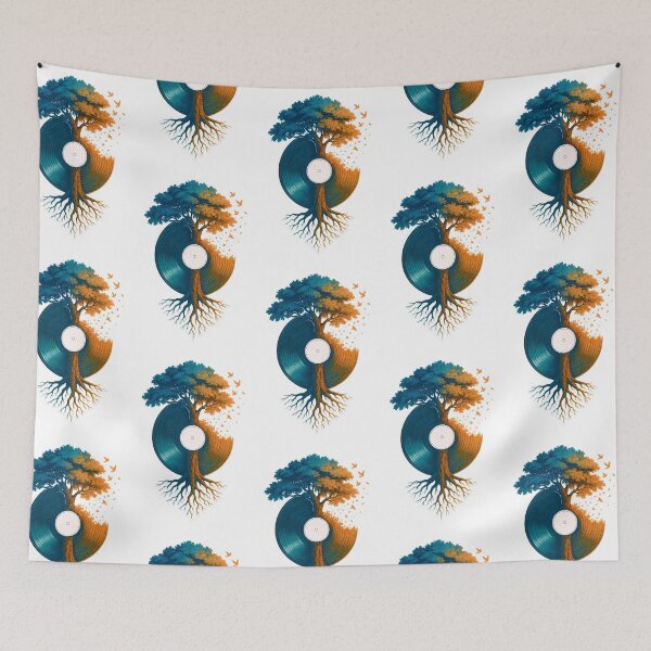 Item preview, Vinyl Tree of Life Surreal Music Nature Fusion Art Design designed and sold by Shoot-The-Moon.