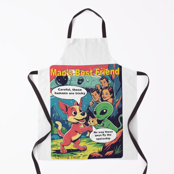 Item preview, Dog Saves Humans Sci-fi cartoon designed and sold by Cycling Tails.
