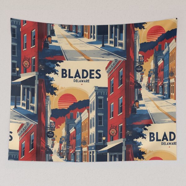 Item preview, Blades Delaware USA Vintage Travel Tourism designed and sold by TravelersGems.