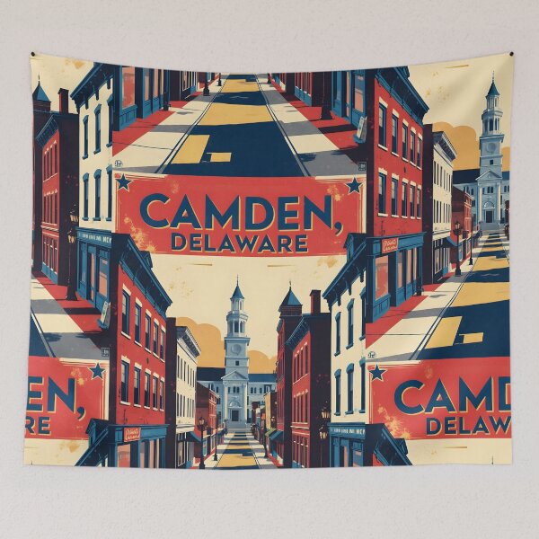 Item preview, Camden Delaware USA Vintage Travel Tourism designed and sold by TravelersGems.