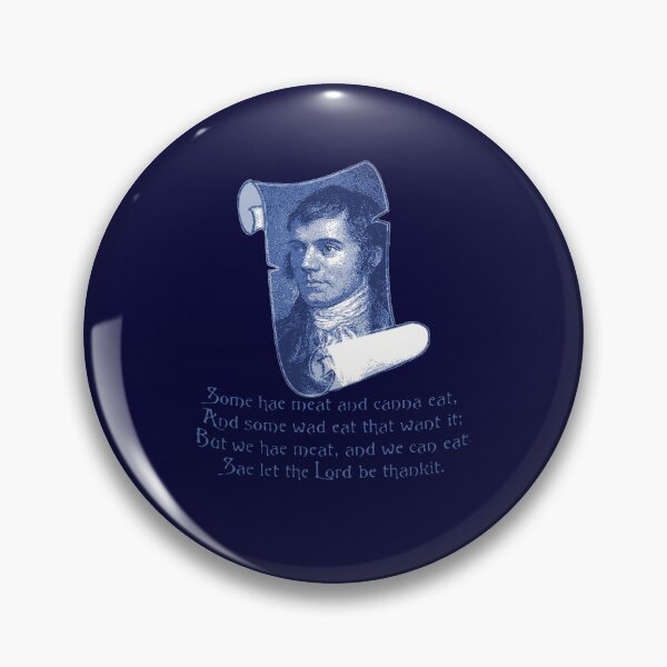 Artikelvorschau, Das Selkirk Grace Burns Night Supper Gebet in Blau entworfen und verkauft von taiche.