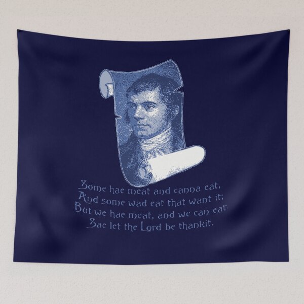 Item preview, The Selkirk Grace Burns Night Supper Prayer In Blue designed and sold by taiche.