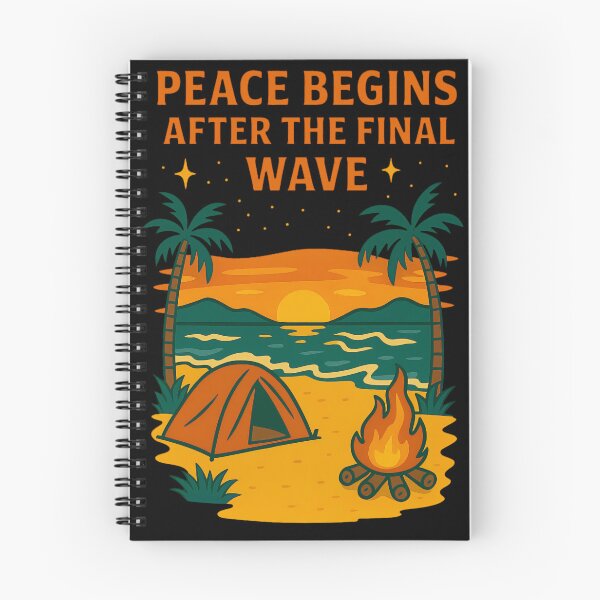 Item preview, Peace Begins After the Final Wave – Beach Camp Serenity Vibes designed and sold by Lgxmanzero.