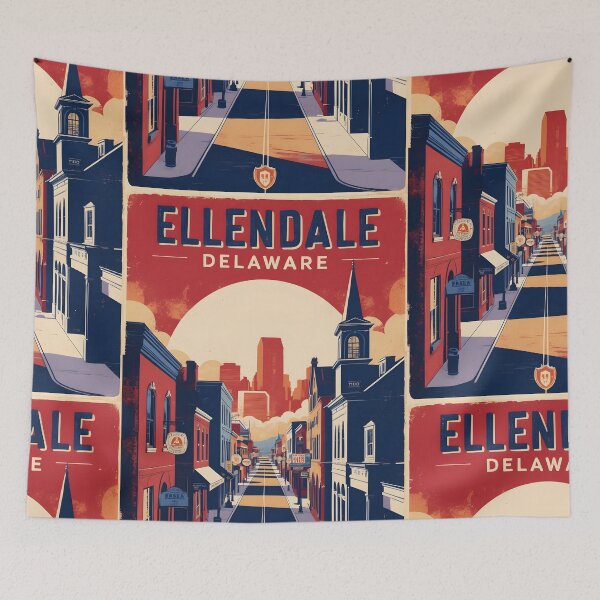Item preview, Ellendale Delaware 1950s USA Vintage Travel Tourism designed and sold by TravelersGems.