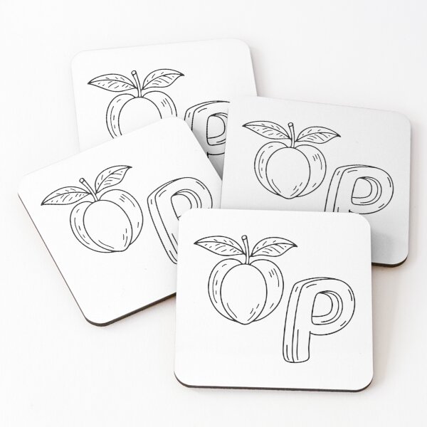 Item preview, An illustration of letter P stand for peach designed and sold by rasagamastore.