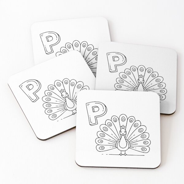 Item preview, An illustration of letter P stand for peacock designed and sold by rasagamastore.