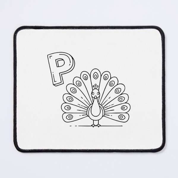 Item preview, An illustration of letter P stand for peacock designed and sold by rasagamastore.