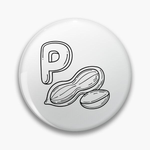 Item preview, An illustration of letter P stand for peanut designed and sold by rasagamastore.