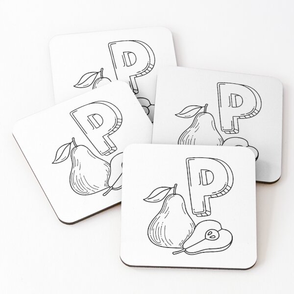 Item preview, An illustration of letter P stand for pear designed and sold by rasagamastore.