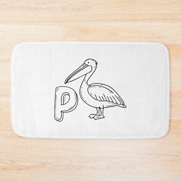Item preview, An illustration of letter P stand for pelican designed and sold by rasagamastore.