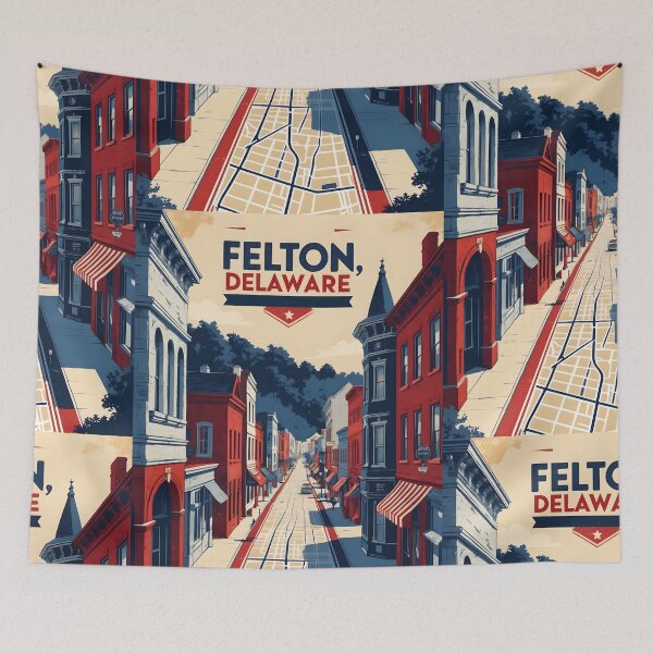 Item preview, Felton Delaware 1950s USA Vintage Travel Tourism designed and sold by TravelersGems.