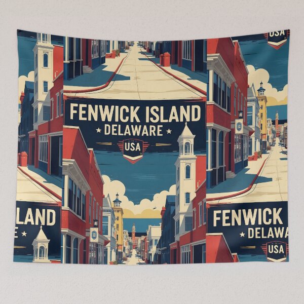 Item preview, Fenwick Island Delaware USA Vintage Travel Tourism designed and sold by TravelersGems.