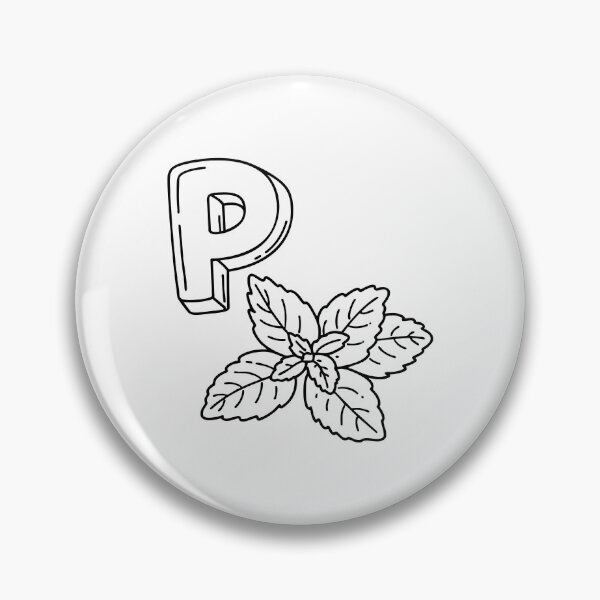 Item preview, An illustration of letter P stand for peppermint designed and sold by rasagamastore.