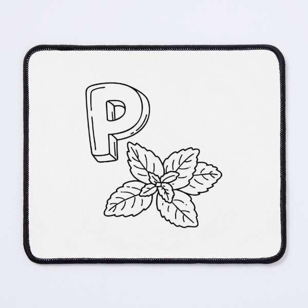 Item preview, An illustration of letter P stand for peppermint designed and sold by rasagamastore.