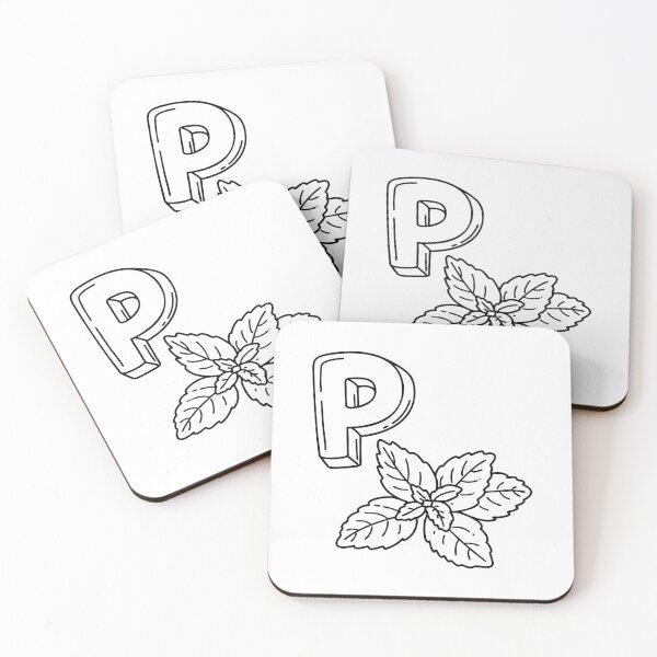 Item preview, An illustration of letter P stand for peppermint designed and sold by rasagamastore.