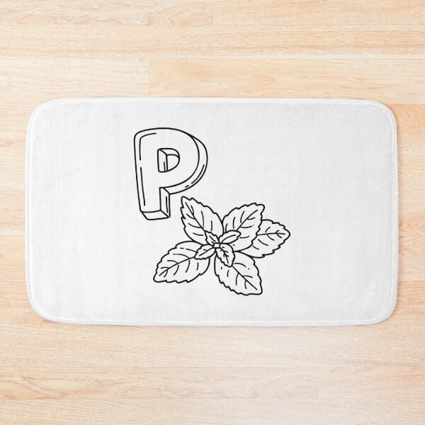 Item preview, An illustration of letter P stand for peppermint designed and sold by rasagamastore.