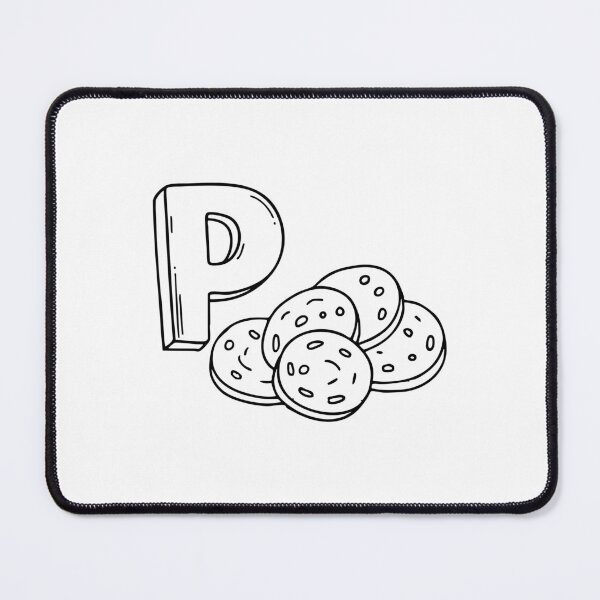 Item preview, An illustration of letter P stand for pepperoni designed and sold by rasagamastore.