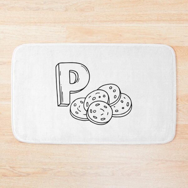 Item preview, An illustration of letter P stand for pepperoni designed and sold by rasagamastore.