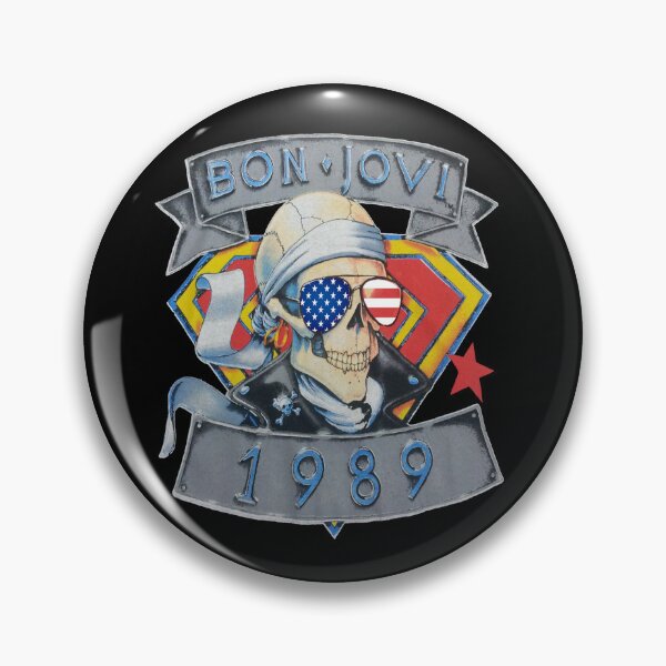 Item preview, Skull Bon Jovi 1989 Logo Forever Tour Skeleton Sigertv  designed and sold by RyanTee-Awesome.